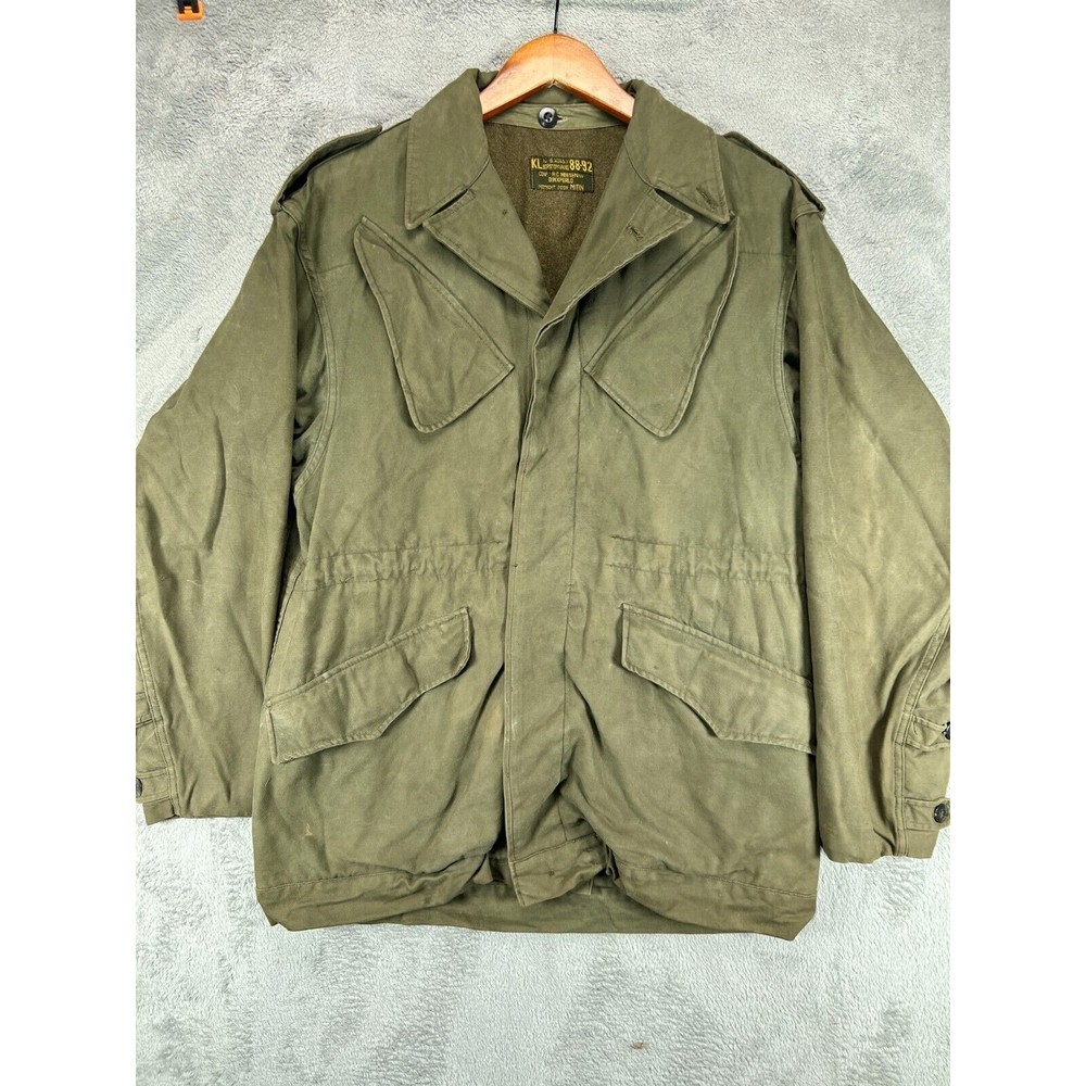 VTG 80s KL SEYNTEX GERMAN DUTCH MILITARY FIELD JACKET Wool Liner 42 BORSTOMVANG